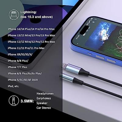 Lightning to 3.5mm Headphone Jack Adapter, Audio Connector for iPhone  11/PRO, X/XR/XS/XS Max, 8/8 Plus, 7/7 Plus, iPod, iPad Supports Music  Control