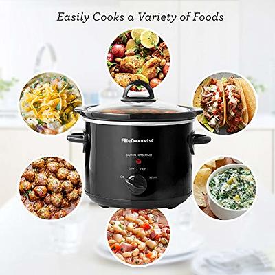 Elite Gourmet 2 Qt Oval Slow Cooker Purple 