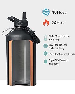 32 Oz Sports Water Bottle, Metal Flask, Insulated Water Bottle  for Travel, Hot or Cold Thermos Double Wall Stainless Steel Easy to Clean,  Leak-proof and BPA Free for Gym, Picnic