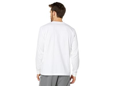 L.L.Bean Carefree Unshrinkable Tee with Pocket Long Sleeve (White