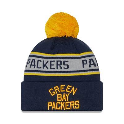 Women's New Era Black/White Green Bay Packers 2023 NFL Crucial Catch Cuffed Pom Knit Hat