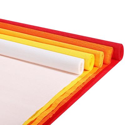 Crepe Paper Sheets 5 Rolls 7.5ft in 5 Colors for Party Decorations -  Red,Orange,White,Yellow,Apricot Color - Yahoo Shopping