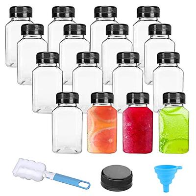  DilaBee 16 Oz Empty Plastic Juice Bottles with Lids