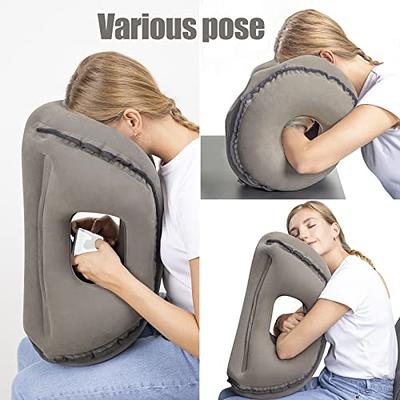 Inflatable Foot Rest Pillow for Airplane, Bus & Camping - Fast Inflating &  Portable for Knee & Leg Pain Relief 