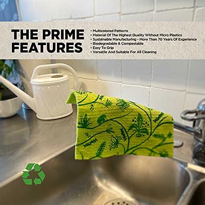 SUPERSCANDI Swedish Dishcloths for Kitchen Eco-Friendly Paper Alternative  Assorted 10 Pack Reusable Compostable Swedish Dish Cloths & Rags