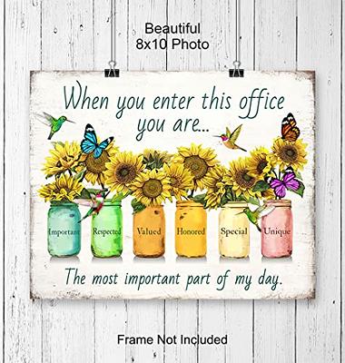 Self-Care Positive Quotes Wall Decor - Motivational Quotes for Women -  Inspirational Wall Art Decor for Classroom - Uplifting Encouragement Gifts  for