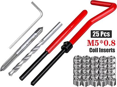 30 Pcs Car Helicoil M6*1.0mm Stainless Steel Helicoil Pro Coil Drill Tool  Car Thread Repair Kit