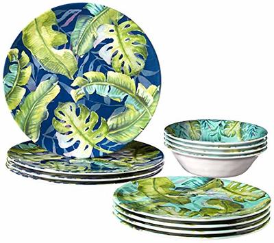 Mosaics 3 pc Indoor Outdoor Melamine Serving Tray Hostess Set