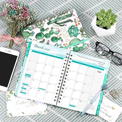  2024 Planner - Academic Weekly & Monthly Planner with Monthly  Tabs, Jan 2024-Dec 2024 Floral Daily Planner Yearly Agenda Calendar  Organizer, Hardcover Elastic Closure 6.4 x 8.5, Blue Oil Painting :  Office Products