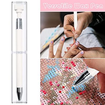 ZYNERY Diamond Painting Pen with Wax, Refillable Wax Pen, Rotating Glue  Point Drill Pen for Nail Art Rhinestones, Diamond Art Accessories and  Tools, Quickly Pick Up Beads Gems (White) - Yahoo Shopping