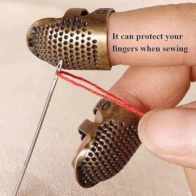 2PCS Knitting Finger Protector Knitting Finger Thimble Sewing Finger Rings