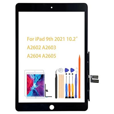 for iPad 9 2021 Screen Replacement, Touch Screen for iPad 9th Gen 10.2 inch  A2602 A2603 A2604 A2605 Digiziter Touchscreen Glass Panel with Home Button