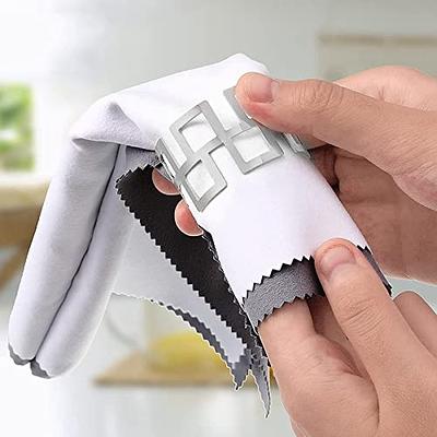 6 Pack Microfiber Jewelry Cleaning Cloth Set, Reusable Sterling