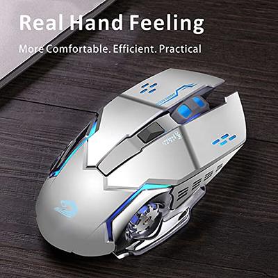 Wireless Gaming Mouse, Adjustable DPI, Ergonomic, Color Lights, Rechargeable