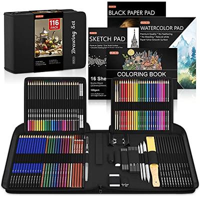 2-Pack Large Drawing Sketch Pad for Kids (12 x 16, 50 Pages Each), 60lbs  /90GSM Paper Ideal for Finger Painting, Pencils, Tempera and Markers