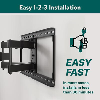 onn. Full Motion TV Wall Mount for 19 to 50 TVs, up to 15° Tilting 