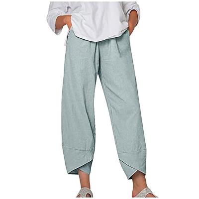 BALEAF Women's Fleece Lined Dress Pants with Pockets, Yoga Straight Leg  Pants High Waist Work Slacks Business Casual