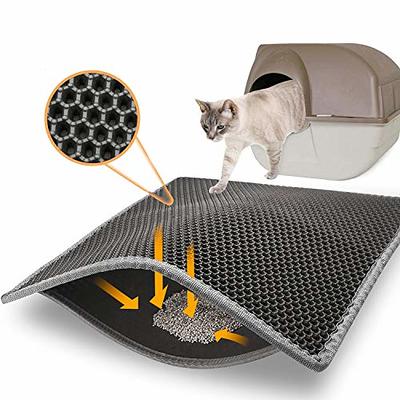 UPSKY Litter Trapping Mat Soft on Kitty Paws, Durable Large Litter Box Mat  35 x 24 Scatter Control, Waterproof and Extra Large Box Carpet.