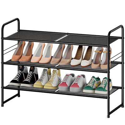 White Mesh Stackable Shoe Shelf