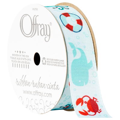 Offray Ribbon, Red 1/8 inch Galena Metallic Ribbon, 9 feet