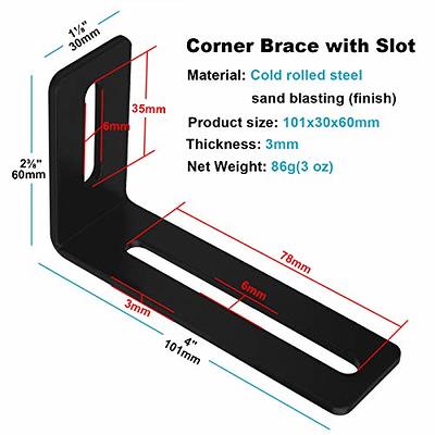 L Shaped Right Angle Bracket Stainless Steel Fastener Support