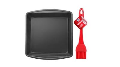 square cake pan 9 inch( 1) with mccormick silicone kitchen basting  brushes(1), 9x2x0.5 in - nonstick baking pan for cakes, durable bakeware,  Dishwasher safe brownie pan ideal for baking brownies - Yahoo Shopping