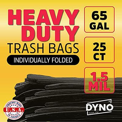 50pcs Heavy Duty 45/65 Gallon Black Trash Bags 2 Mil Large Garbage Rubbish  Bags 