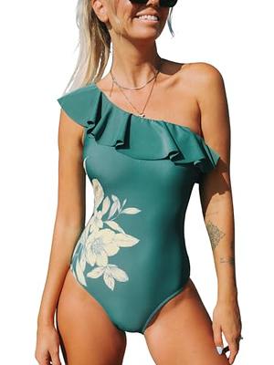 SHENHE Women's Color Block One Piece Cut Out Bathing Suit One