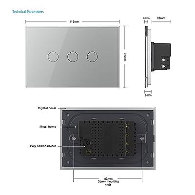 TORCHSTAR Wireless Light Switch and Receiver Kit, Simple Remote Control,  On/Off No Wire Switch for Tungsten, Incandescent, Filament, LED Lights,  Lamps, Signal Works up to 100ft RF Range 