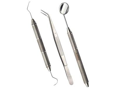 Dental Tools Set (5pc) Dental Mirror, Tarter Scraper, Dental Pick, Dental  Scaler