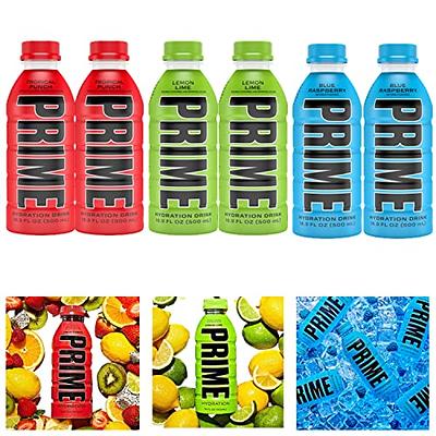 Prime Hydration Drink Blue Raspberry 16.9oz Bottles, Quantity of 12 