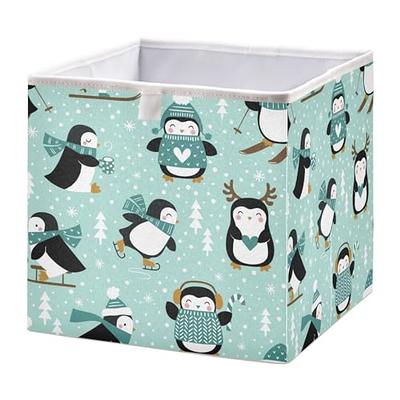  Kigai Winter Clothes Storage Box, Foldable Storage Bins with  Handle, Decorative Closet Organizer Storage Boxes for Home