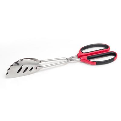 Char-Broil Comfort Grip 2-Piece Spatula and Tong Grilling Tool Set,  Stainless Steel, Red