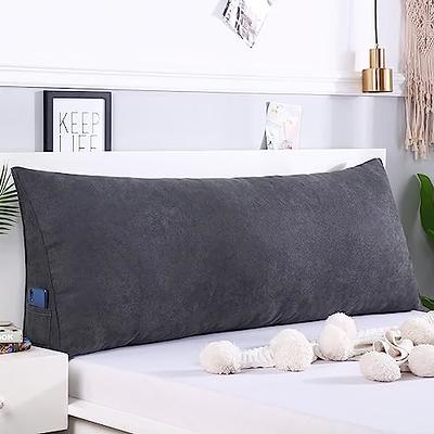 WOWMAX Rectangular Headboard Pillow Bolster Pillow for Bed Back Rest Pillow  for Sitting in Bed Daybed Pillows Back Support Pillow for Bed Reading Pillow  Grey Twin - Yahoo Shopping