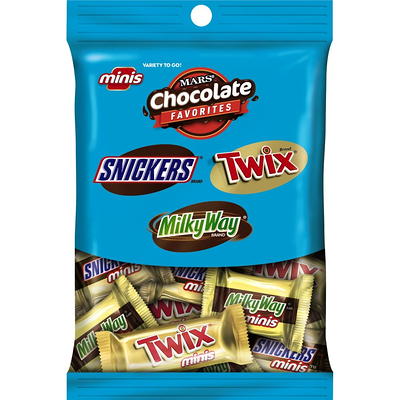 Snickers Minis Size Chocolate Candy Bars 4.4 oz Bag, Pack of 12 (MMM01502)