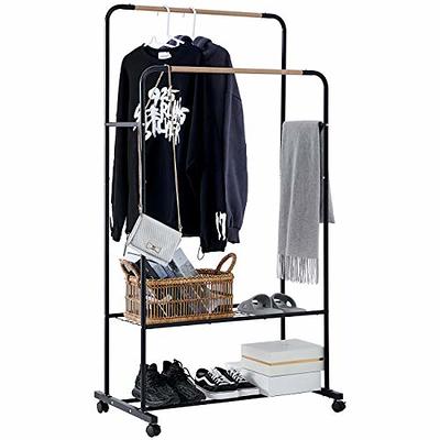 Raybee Clothes Rack Heavy Duty Clothing Racks for Hanging Clothes Load 985  LBS,Metal Clothing Rack Freestanding Portable Wardrobe Closet Rack for