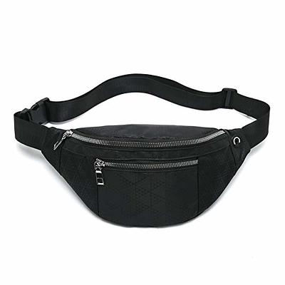 Fanny Pack for Men & Women, Fashion Waterproof Waist Packs with Adjustable  Belt, Casual Bag Bum Bags for Travel Sports Running. 2-Black