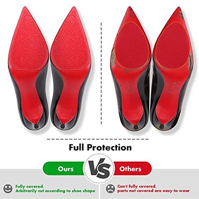 Red Shoe Sole Protector for High Heels, Red Bottom Protectors, Shoe Grips  on Bottom of Shoes,No Slip Shoe Pads, Sole Sticker (2 Pairs Red Sole