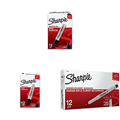 SHARPIE King Size Permanent Markers Large Chisel Tip & Sharpie 38201 Permanent  Markers, Chisel Tip, Black & SHARPIE Permanent Markers, Ultra Fine Point,  Black - Yahoo Shopping