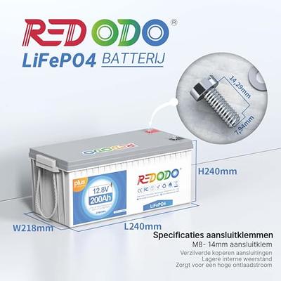 Redodo 12V 200Ah Plus Lithium LiFePO4 Battery, Max 2560W Power Output, 200A  BMS Protection, 4000-15000 Deep Cycles,Perfect for Home Applications, RV,  Marine, Scooter, Solar Panel Chargeable - Yahoo Shopping