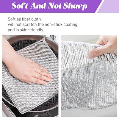 Multipurpose Wire Dishwashing Rags for Wet and Dry, Wire Dishwashing Rag,  Effortlessly Removes Stubborn Stains from