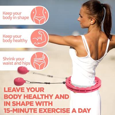 Shrink Smart Weighted Hula Hoop for Adult Weight Loss - Infinity Hoop 2 in  1 Abdomen Fitness