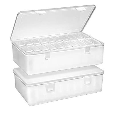 13 Pack Plastic Beads Storage Box, Small Clear Container With Lids, Mini  Empty Hinged Boxes For Sew