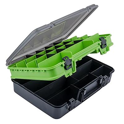 THKFISH Fishing Tackle Box Organizer Double Layer Tackle Storage Fishing  Boxes Outdoor Box with Adjustable Dividers 14.96 * 10.23 * 4.5in Green -  Yahoo Shopping