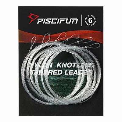 ANGLER DREAM 3 Pack Fluorocarbon Fly Leader 9FT 0x/1x/2x/3x/4x/5x