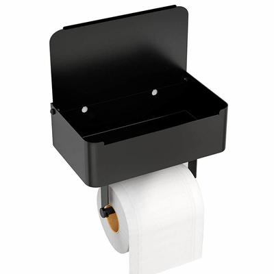 Toilet Paper Holder with Shelf Bathroom Toilet Paper Holder with Storage -  Yahoo Shopping