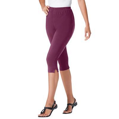 Plus Size Women's Stretch Cotton Capri Legging by Woman Within in Deep  Claret (Size 3X) - Yahoo Shopping