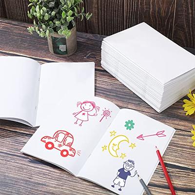 White Blank Books for Kids to Write Stories Unlined Sketch Book Paper White  Notebook 5.5 x