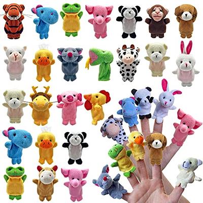 8 Hand Puppets for Kids, Multicultural Puppets with Movable Mouth (8 Pack)  Bulk Soft Plush Puppets, School Home Puppet Theater Shows Toys, Teachers