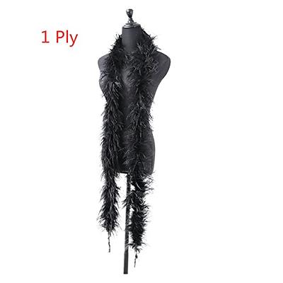 20Ply Fluffy Ostrich feather Boa Trimming Natural Ostrich Feathers boa  Scarf for Carnival Clothing Tops Sewing Accessory Decor